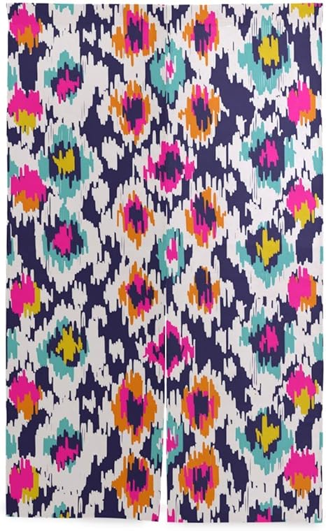 Amazon レースのれん ロング 85x1cm 刺繍ベクターデザインシームレスな多色パターン 暖簾 おしゃれ 和風 おしゃれ かわいい 出入り口 目隠し 遮光 のれん フリー素材 のれん 連 防炎のれん ワッフル のれん オンライン通販