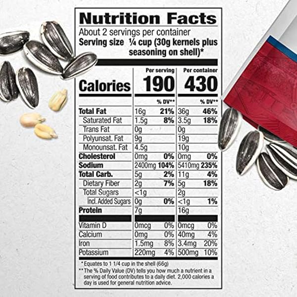 DAVID ROASTED AND SALTED JUMBO SUNFLOWER SEEDS, BAR-B-Q FLAVOR, 5.25OZ.