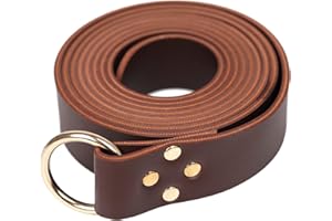 DOARLUO Medieval Knight Leather O Ring Belt,Retro Renaissance Viking Pirates Belt Halloween Parties