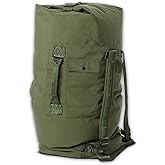 Olive Drab Green Military Style Duffle Bag – 70 lb Nylon Tactical Duffle Bag w/Padded Straps – Water Resistant Large Sport Bag for Travel, Gym, Camping, Hunting & Outdoor Gear