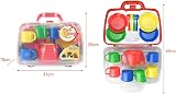 Vinsani 15 Piece Colourful Plastic Tea Party Set for Kids 3+ with Case view 2