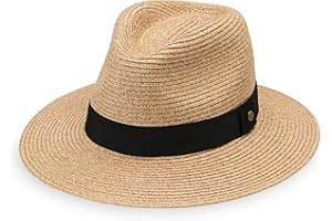 Wallaroo Hat Company Women’s Petite Palm Beach Fedora – UPF 50+ UV Protection Sun Hat, Packable, Adjustable, Small Size