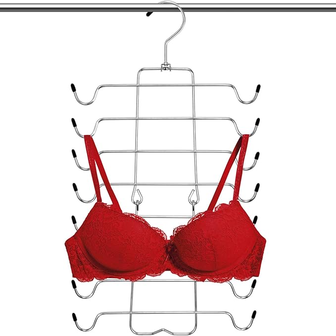 AMKUFO Bra Hangers 1 Pack Cami Hanger Space Saving Hangers Closet Organizer for Tank