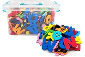 UJL Classroom Magnetic Alphabet Letters ABC Magnets for Toddlers 1-3 Refrigerator 238 Pcs Double - Side Magnetic Letter Board for Preschool Toddler Spelling and Learning