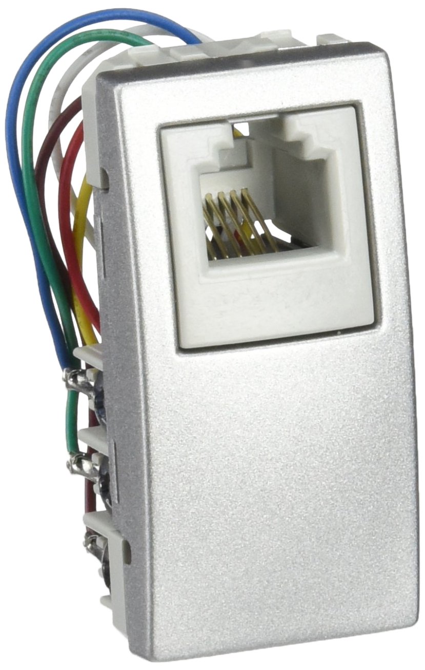 Schneider Electric u3.491.30 Toma Phone RJ12 6, contacts, Aluminium