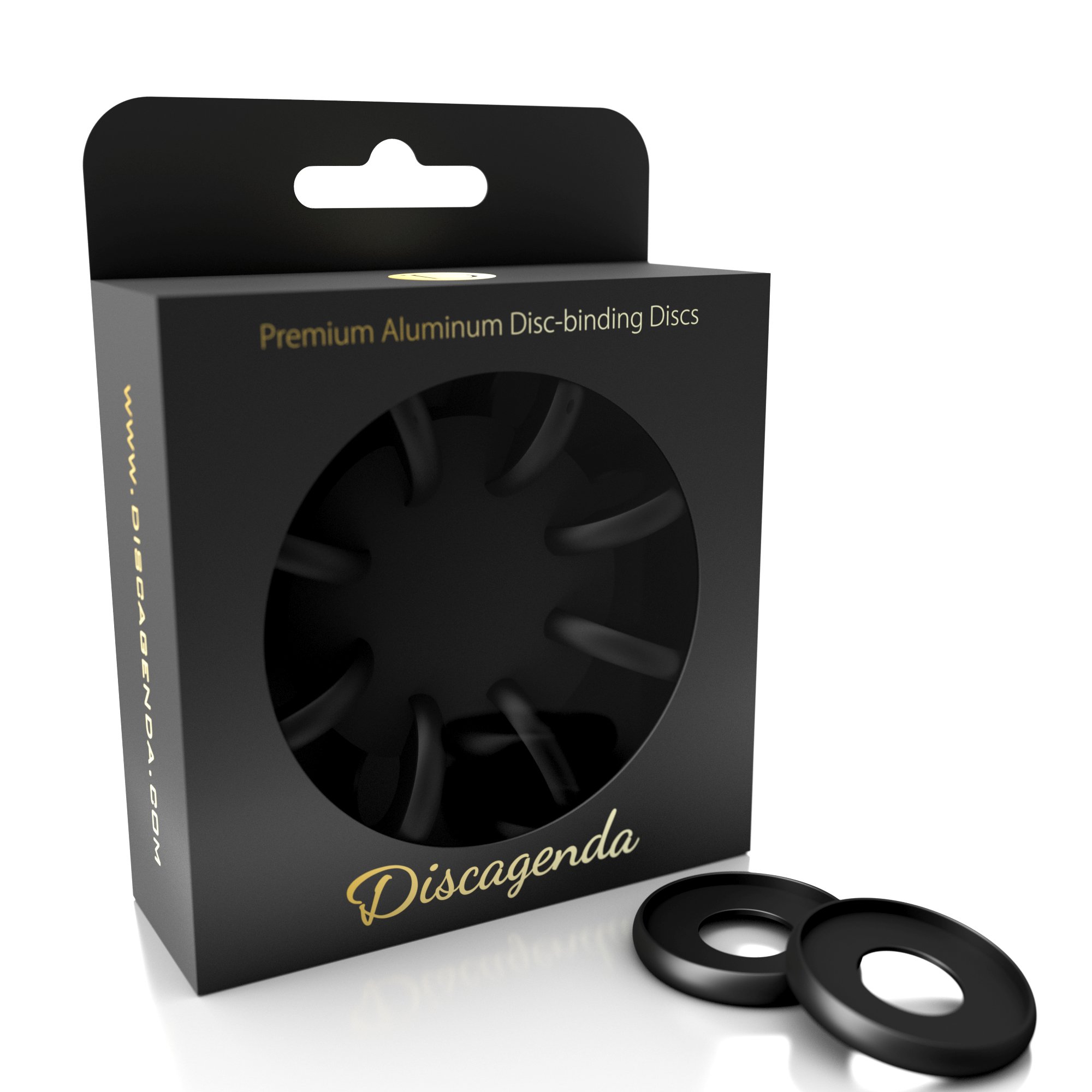 Discagenda Aluminum Disc-Binding Discs (Black, 33mm 1.3in Set of 8)