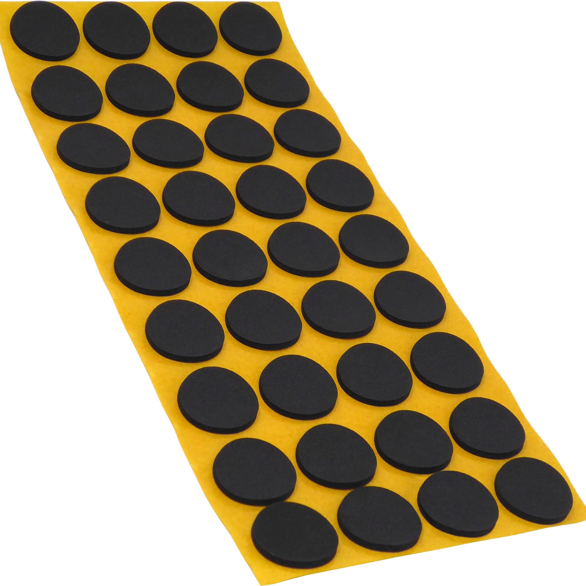 Adsamm® / 36 x self-adhesive anti-slip pads made of EPDM cellular rubber/ø 0.94'' (ø 24 mm) / Black/round / 0.098'' (2.5 mm) thick anti-slip glides