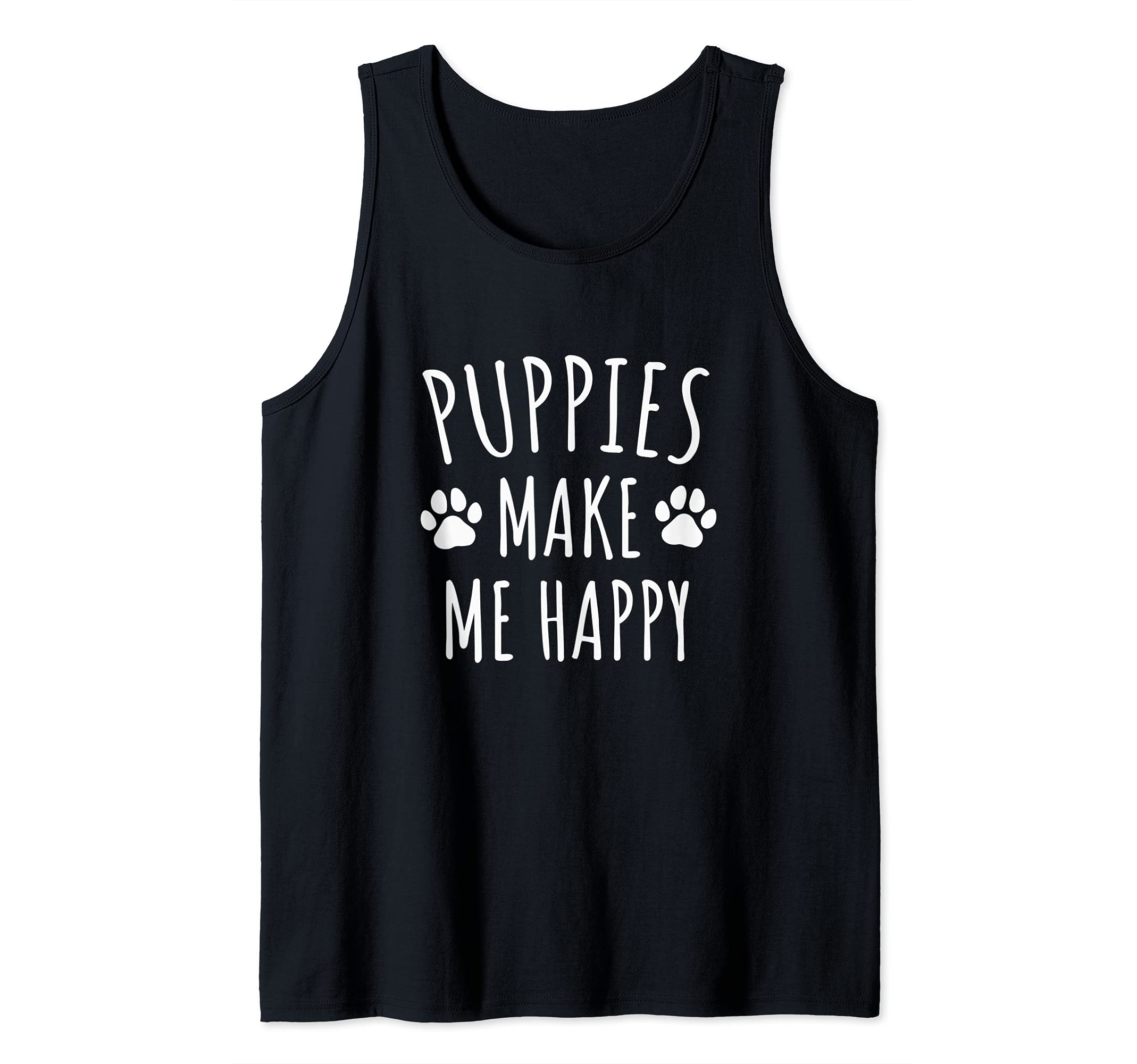 Puppies Make Me Happy - Dog Lovers Paws Tank Top