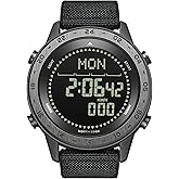 NORTH EDGE Men's Watches Military Watches for Men Carbon Fiber Waterproof for Men Date Display Nylon Army Tactical Sports Minimalist