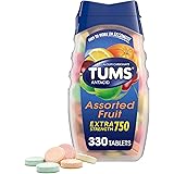 TUMS Extra Strength Antacid Tablets for Chewable Heartburn Relief and Acid Indigestion Relief, Assorted Fruit Flavors - 330 C