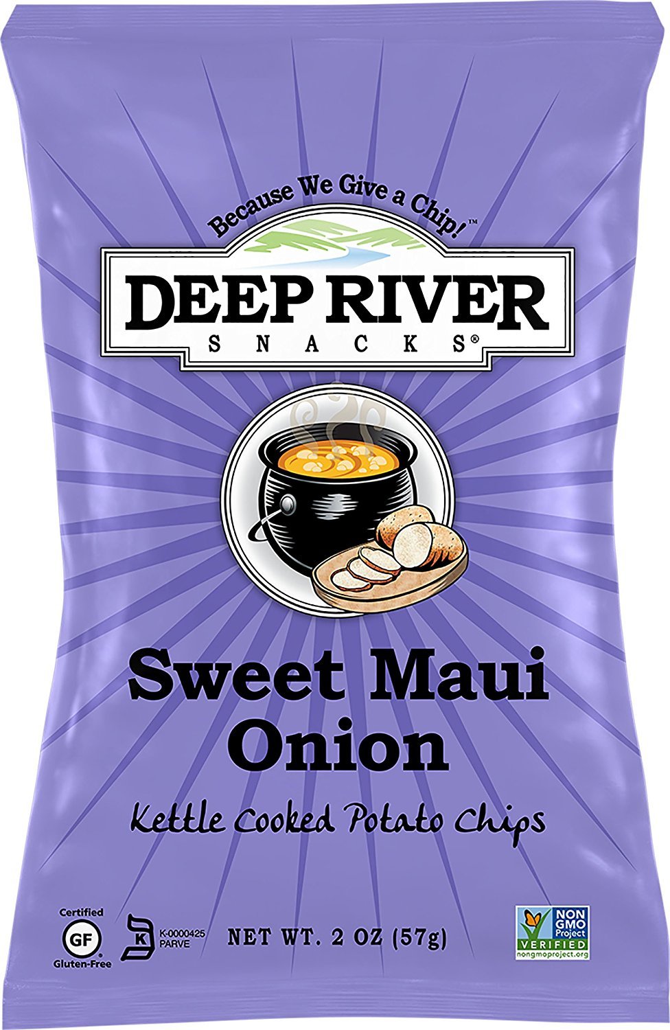 Deep river snacks sweet maui onion kettle chips bag 2oz (850668000443)
