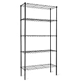 Amazon Basics 5-Shelf Adjustable Heavy Duty Steel