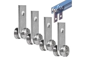 SKTREX 2 Wheel Trolley Assembly Rollers Two Bearing Trolley Assembly for 1-5/8" Wide and All 1-5/8" or Taller Strut Channel 4 pcs…