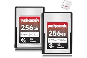 Pergear Upgraded 256GB CFexpress Type A Memory Card, Up to 780MB/s Read Speed & 780MB/s Write Speed for 4K 120P,8K 30P Record