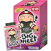 Big Crispy Seaweed Snack Sheets by Tao Kae Noi | Japanese Sauce Flavor Thai Seaweed Chip | Healthy Nori Snacks for Kids and Adults | Low Calorie Seaweed Sheets | 12 Individually Wrapped Sheets per Box, 3.2g each