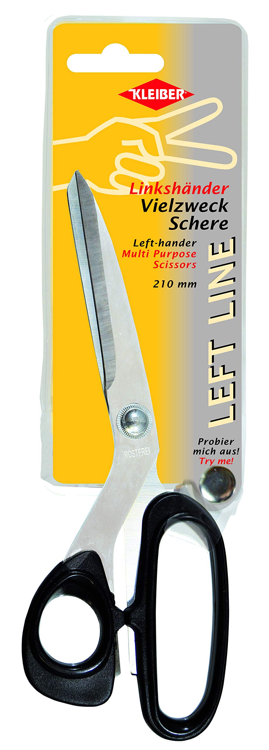 Kleiber 921-55 210 mm Left Handed Scissor , Black