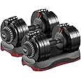 Ativafit 27.5/66/88LBS Pair Adjustable Dumbbell Set with Anti-slip Handle 12 In 1 Quick Dial Adjustment Weights With Safety Locking Button Space Saving Strength Training for Full Body Home Gym Workout