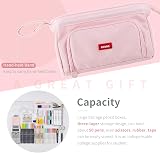 EASTHILL Large Pencil Case 100-pen Capacity Top/Front Opening Pouch view 2