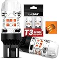 LASFIT 7440 LED Bulb Anti Hyper Flash Canbus 7443 Front or Rear Turn Signal Light 7444na 7441 7444 7440NA W21W WY21W Bulbs No Load Resistor Need, Upgraded Amber (Pack of 2)