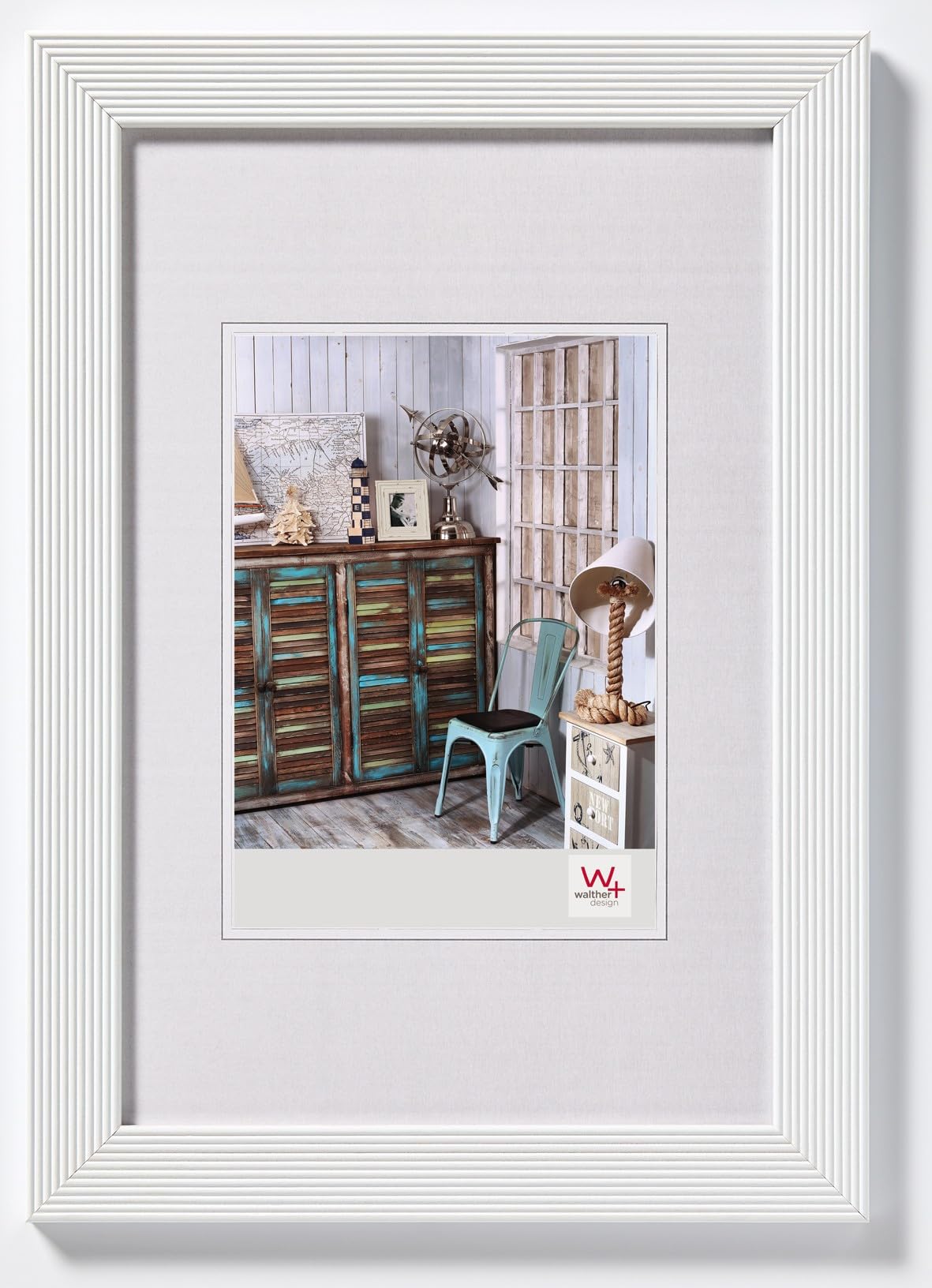 walther design Picture Frame White 18 x 24 cm Grado Wooden Frame HI824W