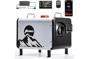 8KW Diesel Heater Portable, HBH2 12V Diesel Air Heater with App Control, 10-Temperature Settings, 28% Boost in Burning Effici