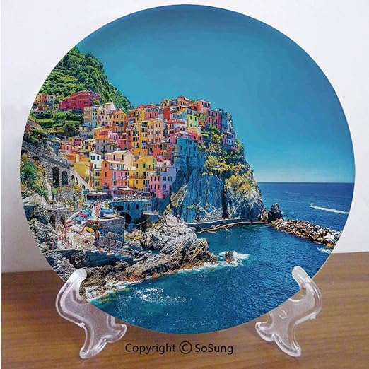 Amazon Com Wanderlust Decor 7 Ceramic Decorative Plate