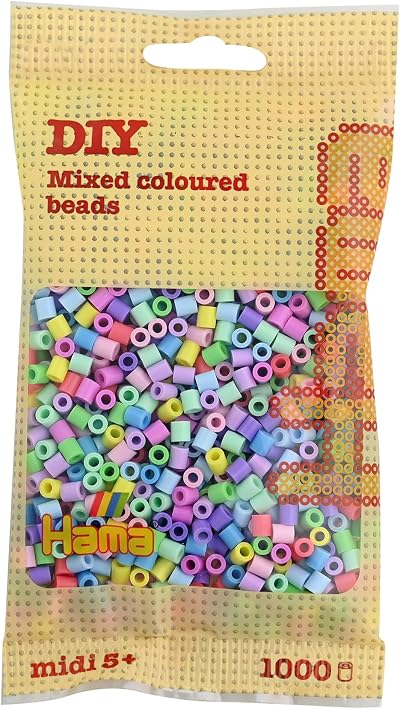 Hama 207-50 Beads Pastel Mix 1000 Midi Beads Brand New Expression Kit
