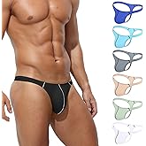 KAREN SPACE Ice Silk Sexy Men's Thong Underwear, Athletic Supporters for Men