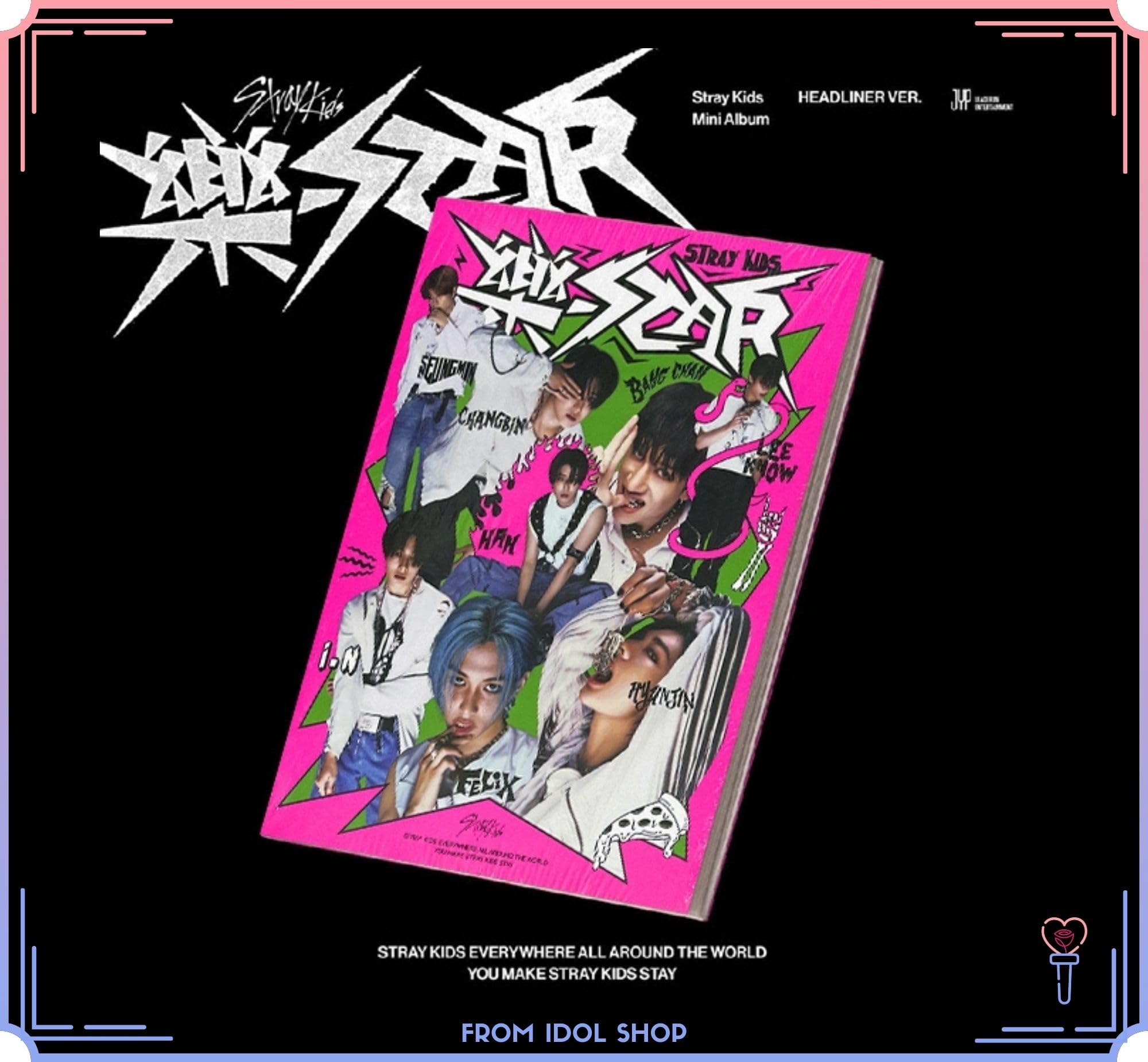 Stray Kids 樂-STAR ROCK-STAR 8th Mini Album CD+Contents+Photocard+Tracking Sealed SKZ (HEADLINER Version)