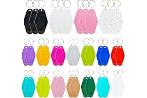 Nwsrayu 40pcs Blank Hotel Keychains Bulk Vintage Motel Keychain Vinyl Keychains Car Keychains Key tag (Mix 40)