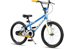 glengo 16 20 Inch Kids Bike, BMX Style Kids Bicycle for Over Ages 4 Years Old Boys, Children Bike with Adjustable Handlebar and Sponge Cover, Multiple Color