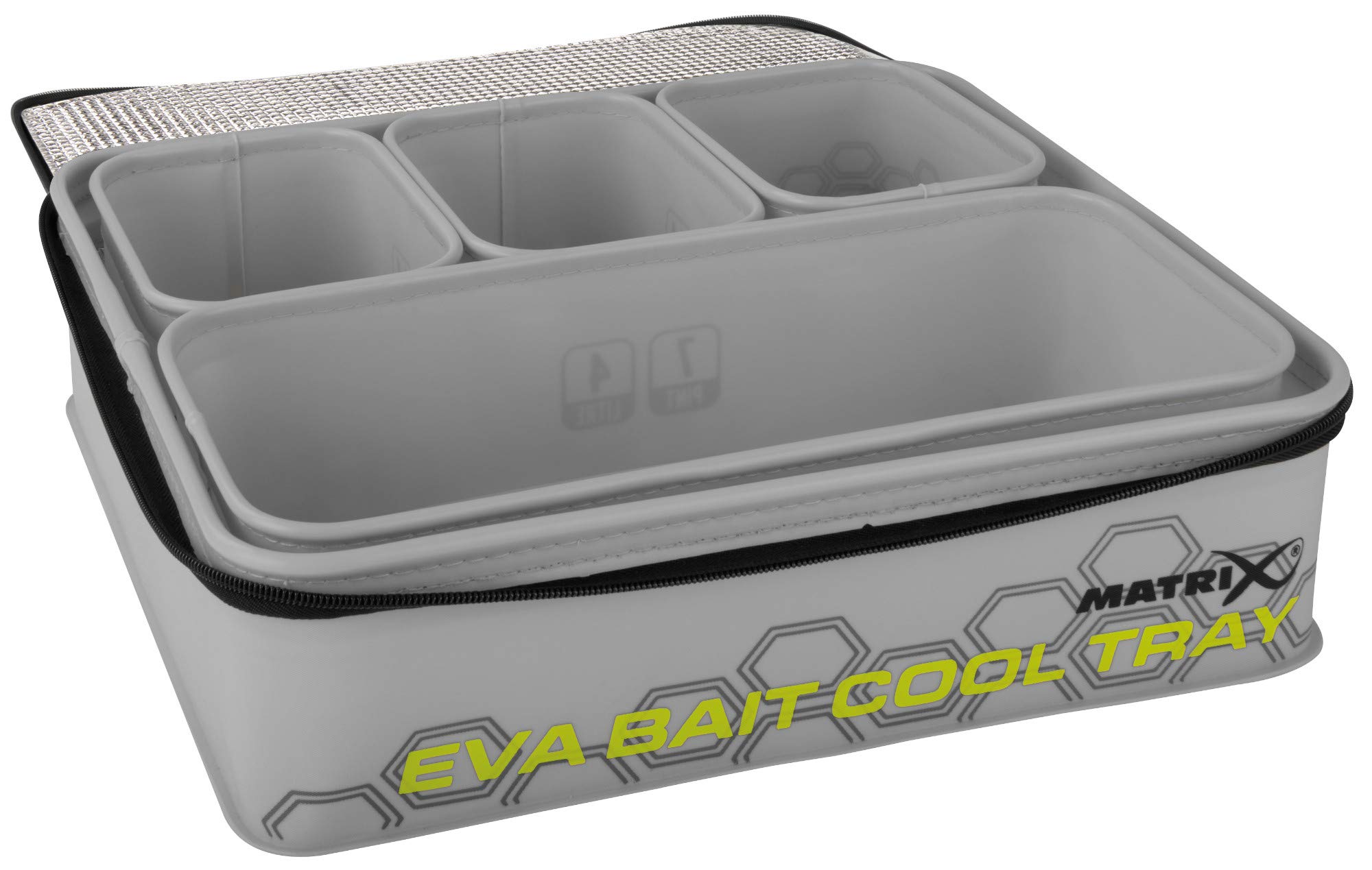 Matrix EVA Bait Cooler Tray (light grey) (inc 4 tubs)