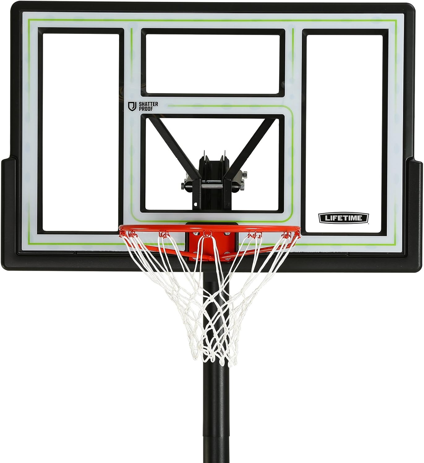 Lifetime 90782 Fusion Courtside Portable Basketball System, 46 Inch Backboard : Sports & Outdoors