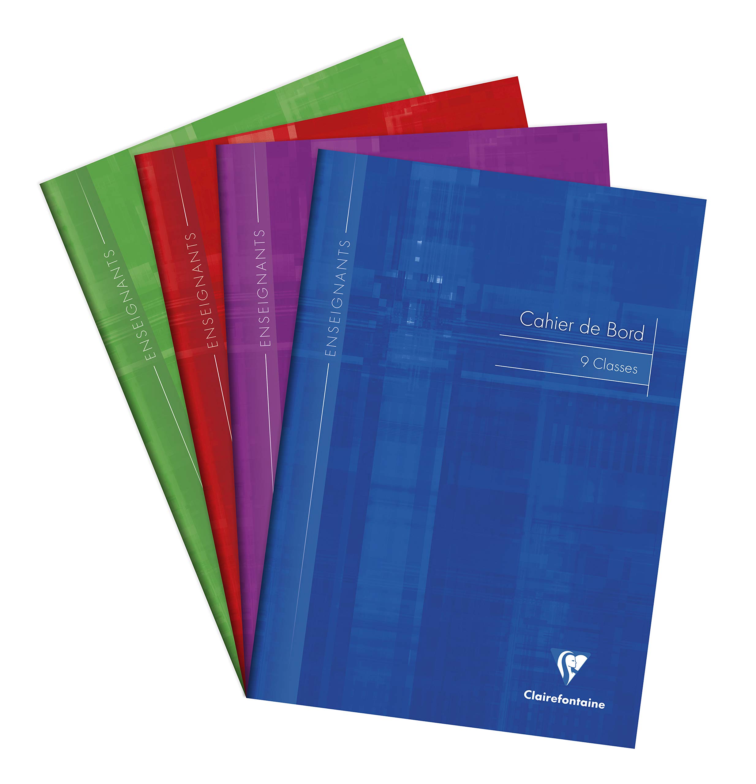 Clairefontaine 3129C A Stapled Pupils Report Book 9 Classes - A4 21x29,7 cm - 60 Pages - Green Register Paper 110 g - Laminated Card Cover - Random Colour