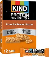 KIND Protein Bars, Crunchy Peanut Butter, Gluten Free, Healthy Snacks, 12g Protein, 12 Count