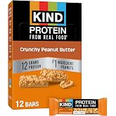 KIND Protein Bars, Crunchy Peanut Butter, Gluten Free, Healthy Snacks, 12g Protein, 12 Count