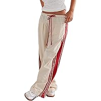 Amazon.com: MISSACTIVER Women Side Striped Wide Leg Pants