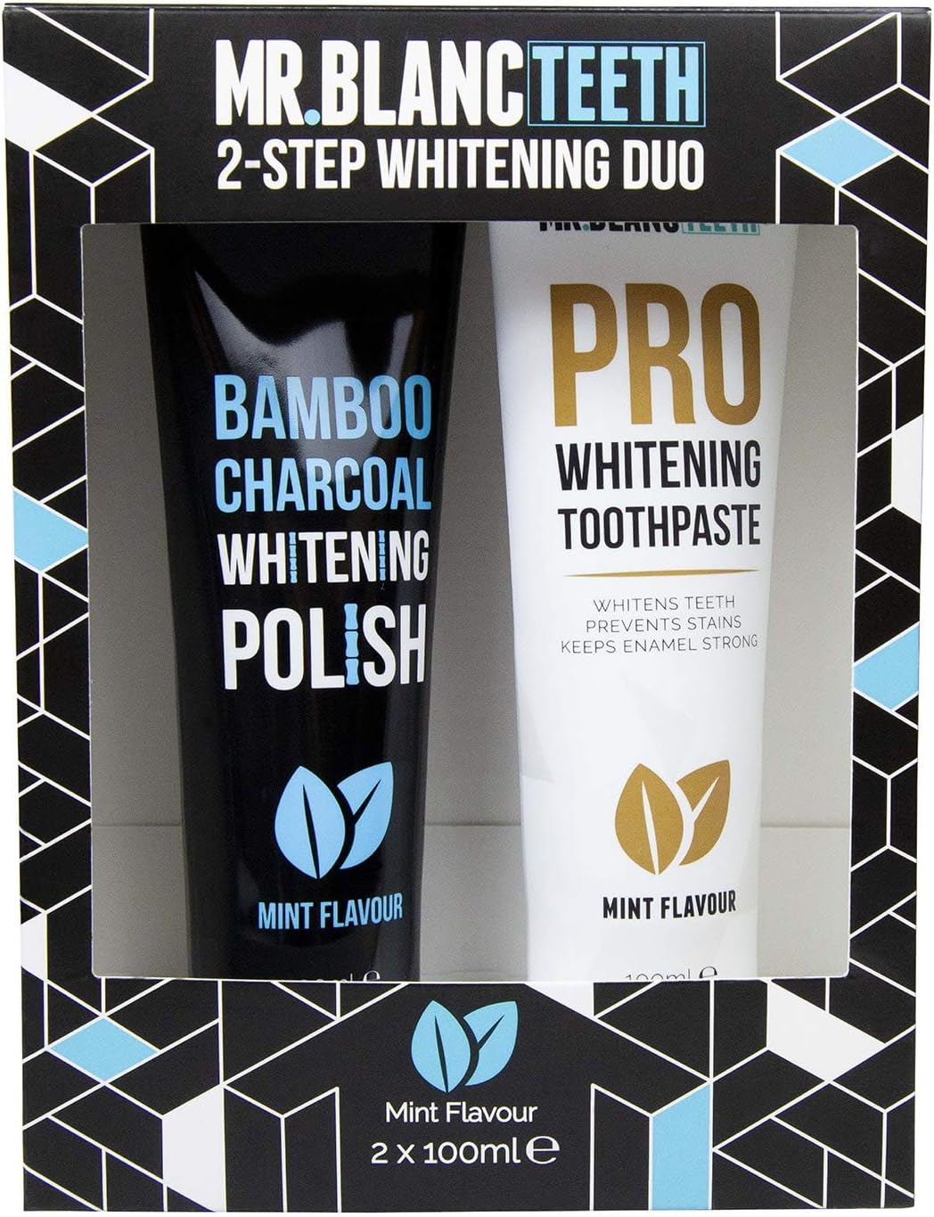 MR BLANC Teeth Pro Whitening Toothpaste and Bamboo Charcoal Whitening