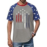 Arvilhill Mens American Flag Tee 4th of July Patriotic Graphic Ralgan Shirts (S-3XL)