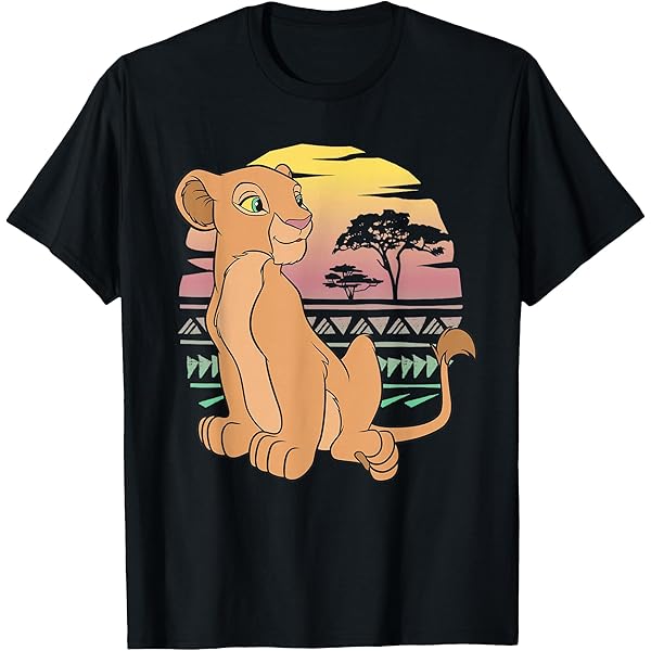 Amazon.com: Disney The Lion King Young Simba Nala 90s T-Shirt T