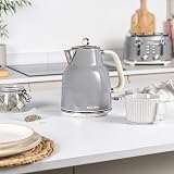 Salter Retro Grey 1.7L Kettle 3KW Rapid Boil 360° Base Auto Shut-Off view 4