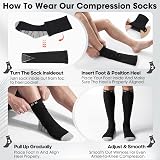Calves Kelson 2 Pairs Compression Socks 20-30 mmHg Knee High view 5
