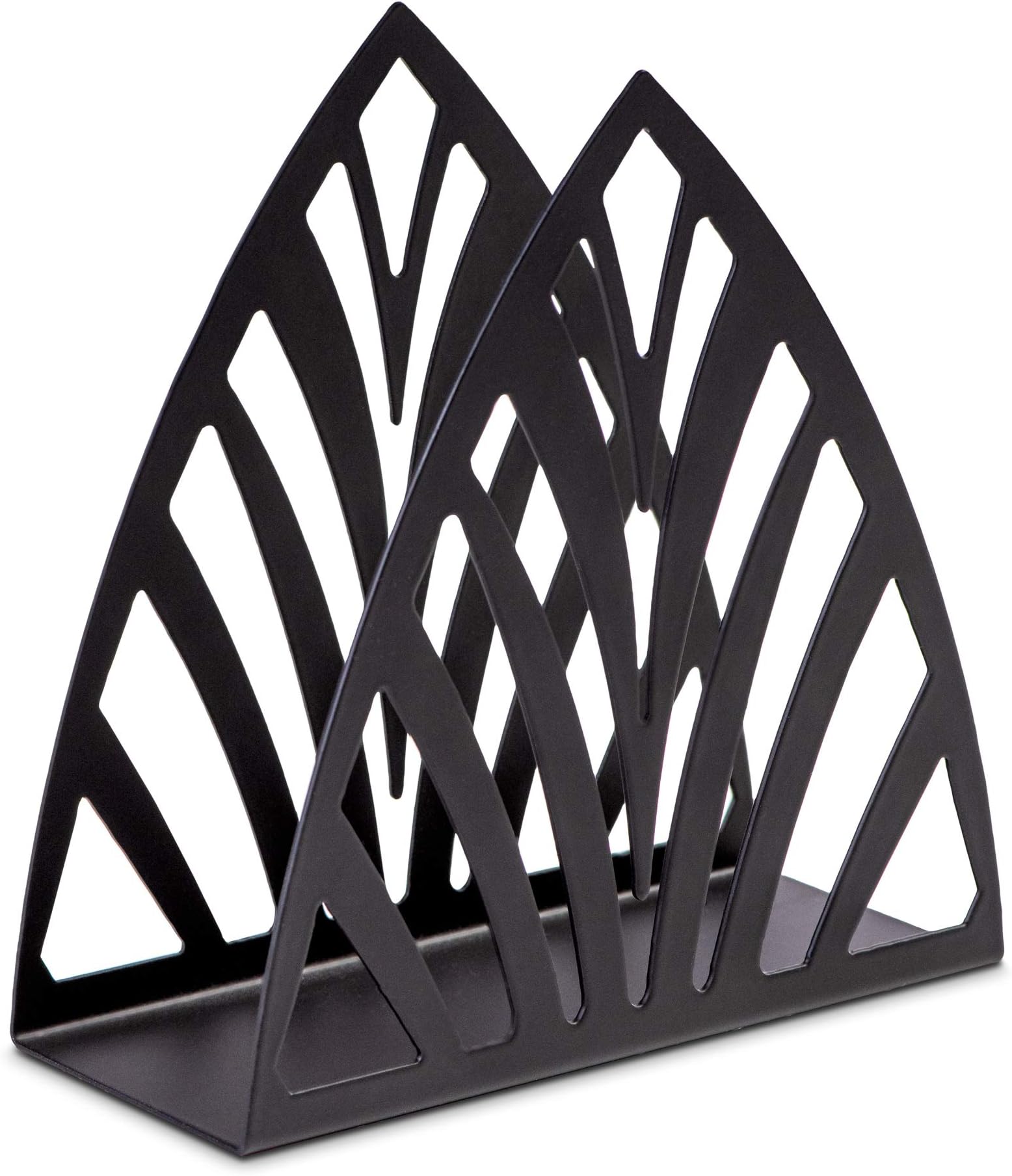 Napkin Holder Black Metal for Tables - New Design Napkin Organizer Modern Freestanding Upright Tissue Napkin Steel Dispenser Stand for Home Table Kitchen Decor Countertop Dinner