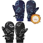 Kuneuii Toddler Mittens Kids Waterproof Gloves Kid Winter Mitten For Boy Girl Ski Glove Warm