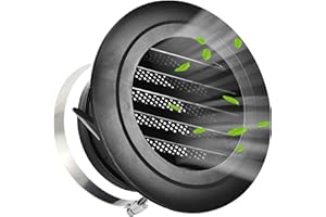 TIHCXNY Black (4 inch 100mm 1-Pack) Round Vent Covers with Insect Screens, Suitable for Bathroom, Kitchen, Toilet, and Office Ceiling Vents