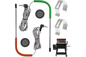 BlueStars Temp Meat Probe for Pit Boss Pellet Grills and Smokers - 3.5mm Plug Thermometer Probe Replacement with Probe Holder