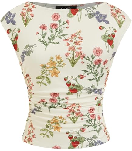 CIDER Tank Top for Women Boat Neck Gingham Slim Fit Bowknot