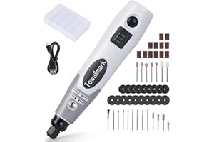 PIONEERWORKS Mini Rotary Tool Cordless, 3.6V With 50 Accessories,USB Charging,3-Speed Power Rotary Kit For Small Light Projects as Sanding,Polishing,Engraving, DIY Crafts