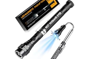 WILLUCK Gifts for Husband Him from Wife - Valentines Day "BEST HUSBAND EVER" Magnetic Pickup Tool with Flashlight - Husband Birthday Gift Ideas - Husband Stocking Stuffers, Fathers Day Practical Gifts