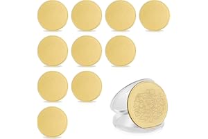 RAINTEAM 10Pcs Laser Engraving Blanks Brass Coin Custom Challenge Coin Blanks Metal Engraving Blank Coins 40mm for DIY Commemorative Collection（Thickness 2.2mm）